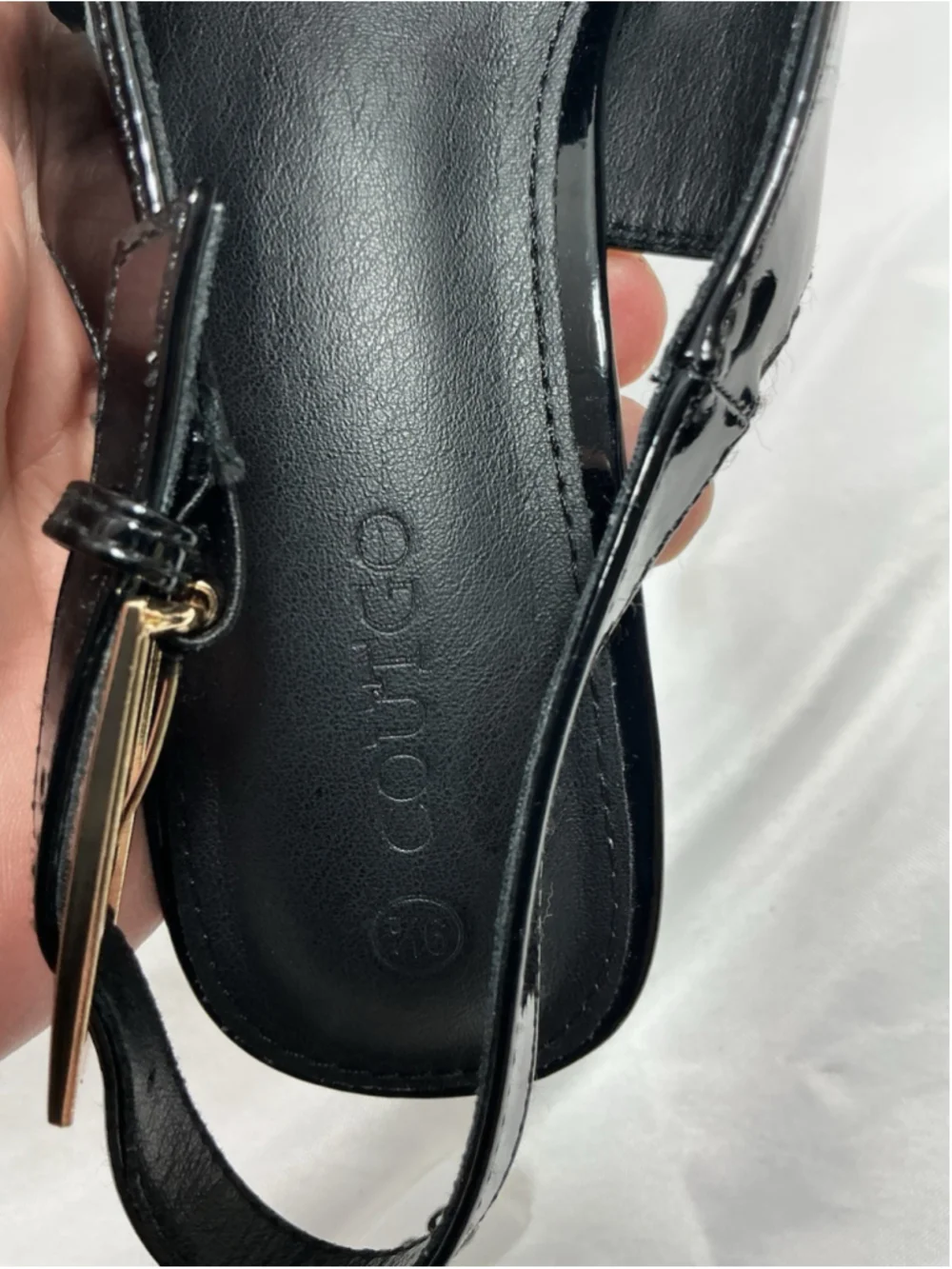 Womans New Coutgo Sling Back Pumps Black Size 9.5 Stiletto Heel